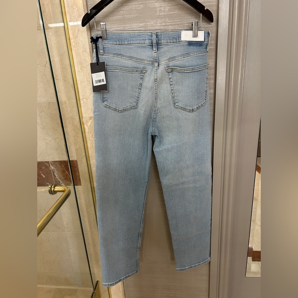 NWT size 29 Re/done Stove Pipe light wash Jeans Riverfade 96% Cotton - Picture 11 of 11
